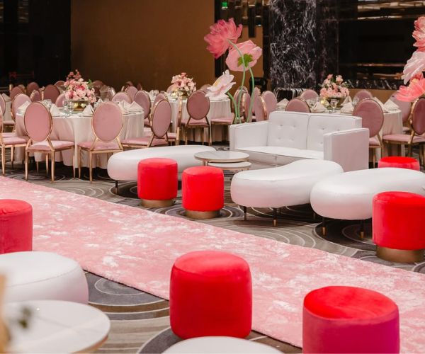 Lounge furniture event setup